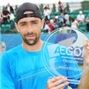 Becker with his AEGON TROPHY trophy