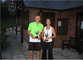 mixed doubles winners - Chris and Rebecca wood