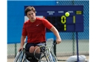 Gordon Reid during his first round victory over Frenchman Lahcen Majdi on Tuesday.
