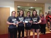 Girls' winners Widnes Tennis Academy.