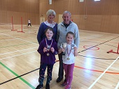Girls finalists with Joy and Mike Robinson.