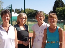 Ladies Over 50s L to R – Stella Leonard, Julie Elliott, Wendy Smith, Sue Norman and Wendy Scott (behind the camera!)