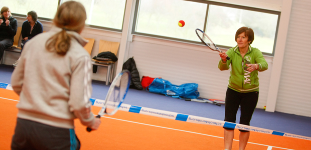 Tennis can be played anywhere - a sports hall is a great venue 