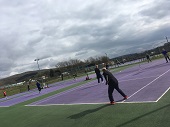 Adult team practice at Skipton Tennis Club.