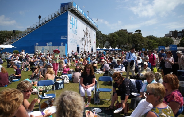 EASTBOURNE, ENGLAND - JUNE 21:  Fans enjoy a picnic ahead of the start of play on day eight of the Aegon International at Devonshire Park on June 21, 2014 in Eastbourne, England. (Photo by Jan Kruger/Getty Images)