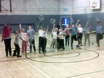 Judy Murray at the Schools Tennis Road Show