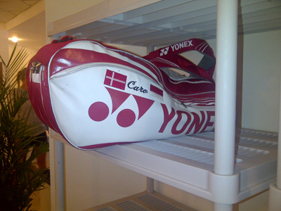 Caroline Wozniacki's racket bag