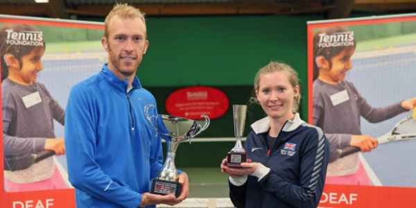 Fletcher and Simmons win National Deaf Tennis Championships titles