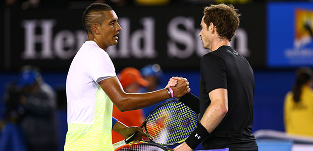 Andy Murray & Nick Kyrgios by Getty Images