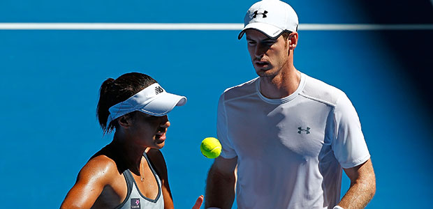 Heather Watson & Andy Murray by Getty Images