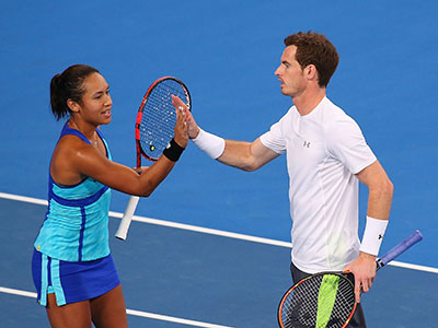 Heather Watson & Andy Murray by Getty Images