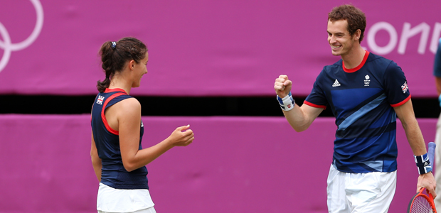 Laura Robson & Andy Murray by Getty Images