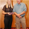 Team of the Year - Cheshire Ladies. Sophie Jackson receives her award from Tony Burgess.