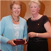 Team of the Year - Cheshire Ladies. Liz Sweeting (Captain) receives her award from Barbara Bloor.