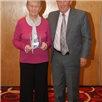 Esme Laing receives the Lifetime Achivement Award from the President of British Tennis, Derek Howorth.