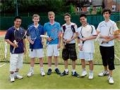 Ecclesbourne School pupils, from left, Jeremy Ng, Dom Ash, Toby Garner, Joel Macnab, Julian Ng and Geraint Waters helped out at Duffield Tennis and Squash Club
