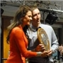 Annabel Croft with Derbyshire coach Matt Lambert