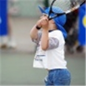 Child with racket