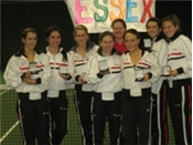Essex Winter County Cup Team left - right Stephanie Cornish, Faye Watts, Carla Bell, Eva Dench, Helen Crook (Captain),  Aimee Gibson, Georgie Bastick, Abi Claydon, 