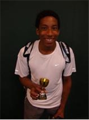 A happy winner at the Garons Open Junior tournament 