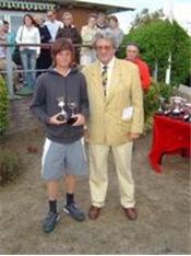 John Tucker, President of the ECLTA making a presentation to one of the winners