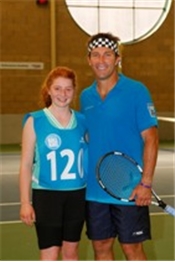 Nicole Cruse pictured with Pat Cash 