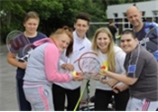 Pupils hit the court for tennis course