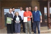 Simon Johnson with the team at Compton & Shawford
