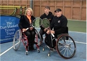 Elaine Paige and Peter Norfolk boost opportunity for disabled people to play wheelchair tennis in Hampshire