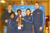 Esther Adeshina represents GB in the Tennis Europe Winter Cup