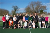 Things get a little hairy at Littleton Tennis Club with a Cardi-mo charity fund-raising session! 