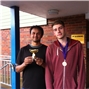 Abhishek  Kumar winner with Simon Wuerth