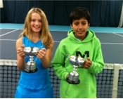 Winners Elizabeth Allwood and Rahul Dhokia