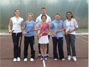 The Lincs girls with Team Manager, David Williams