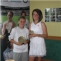 Madeline and Jemma with their trophies.