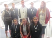 Winning team with medals