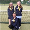 Norfolk Lionel Cox U11 Girls Winners: (back row)Harriet Mundy, Maria Andrews, (front row) Emma Moolman