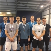 Lincolnshire men played in Winter County Cup Group 3b at Grantham Tennis Club, Lincolnshire  