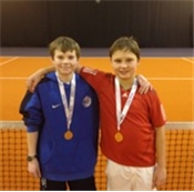 Noah and Boris with their medals