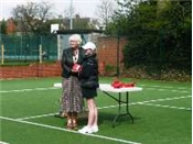 Alannah Griffin Receiving Her Award at Sutton Coldfield Tennis Club