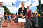 Melanie Oudin opens the redeveloped tennis courts at Moseley Tennis Club